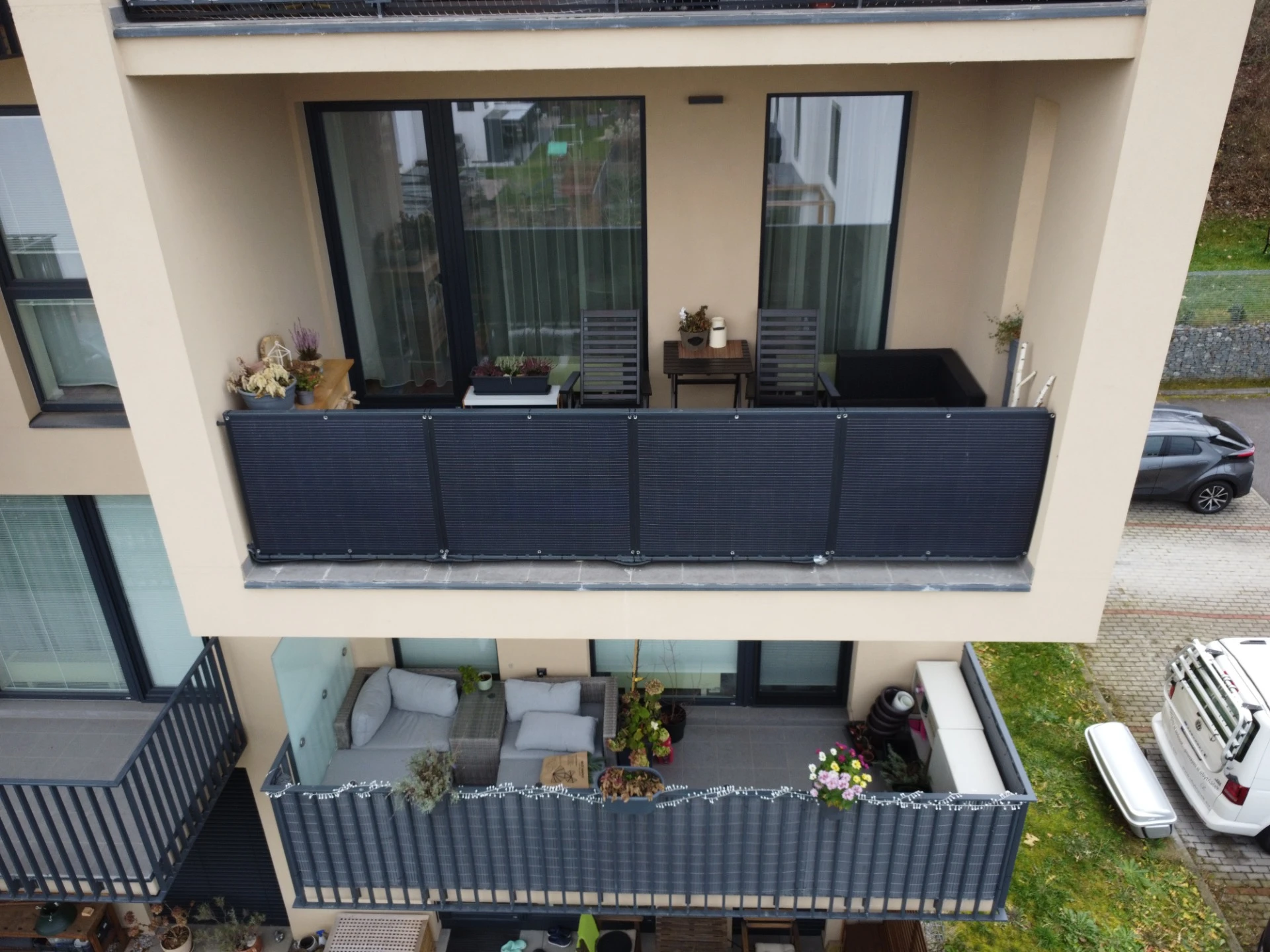 Umístění panelů – pohled 2