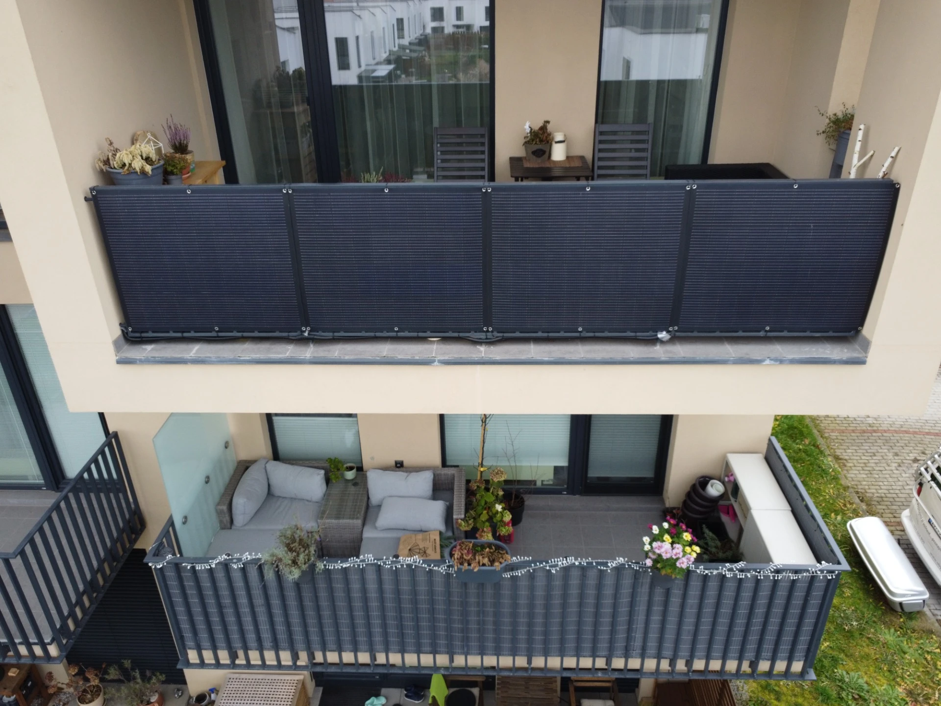 Umístění panelů – pohled 3